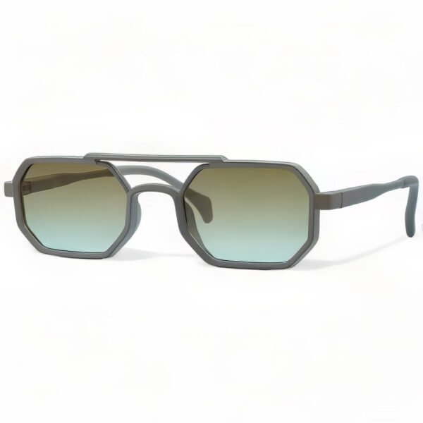 Unisex Γυαλιά Ηλίου UV400 Τετράγωνο με Γκρι  Σκελετό και Μελί ντεγκραντέ Φακό 24871