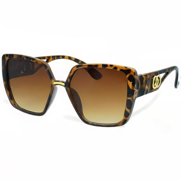 OPTOSQUAD Γυναικεία Γυαλιά Ηλίου UV400 Τετράγωνο με Καφέ Ταρταρούγα  Σκελετό και Καφέ ντεγκραντέ Φακό 24941