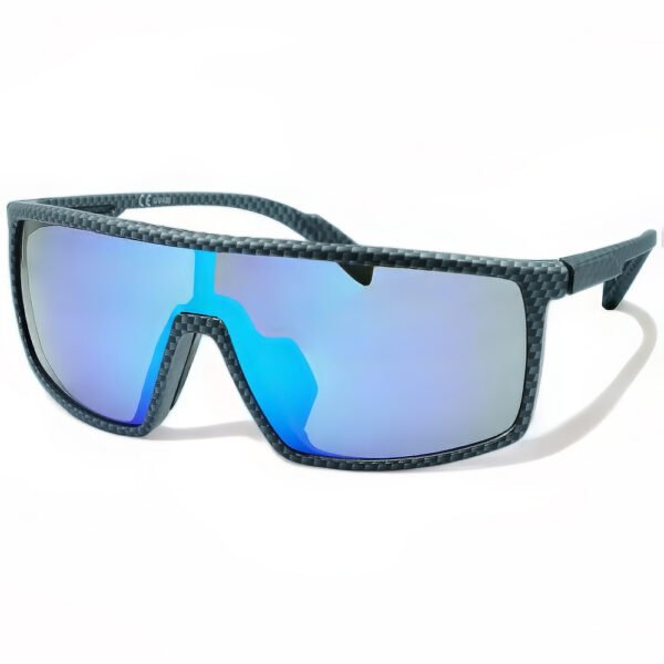 OPTOSQUAD Ανδρικά Γυαλιά Ηλίου UV400 Μακρόστενο με Μαύρο καρό  Σκελετό και Μπλε ιριδίζον Φακό 24955