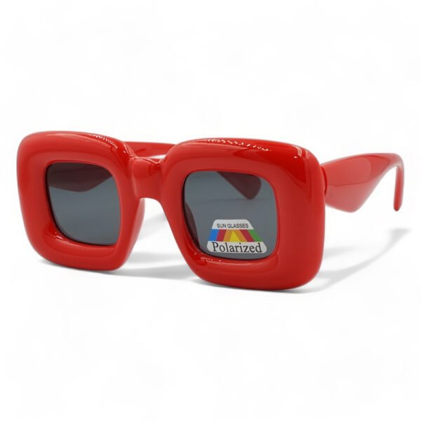 OPTOSQUAD Παιδικά Γυαλιά Ηλίου Polarized Τετράγωνο με Κόκκινο  Σκελετό και Μαύρο Φακό 6-1414