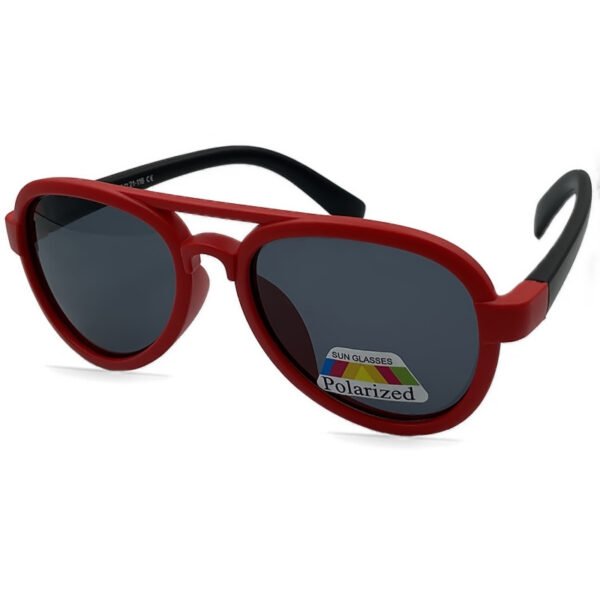 OPTOSQUAD Παιδικά Γυαλιά Ηλίου Polarized Οβάλ με Κόκκινο Κοκκάλινο Σκελετό και Μαύρο Φακό 6017595