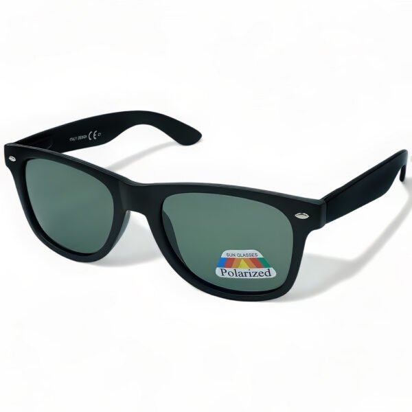 Ανδρικά Γυαλιά Ηλίου Polarized Τετράγωνο με Μαύρο  Σκελετό και Πράσινο Φακό 6021402
