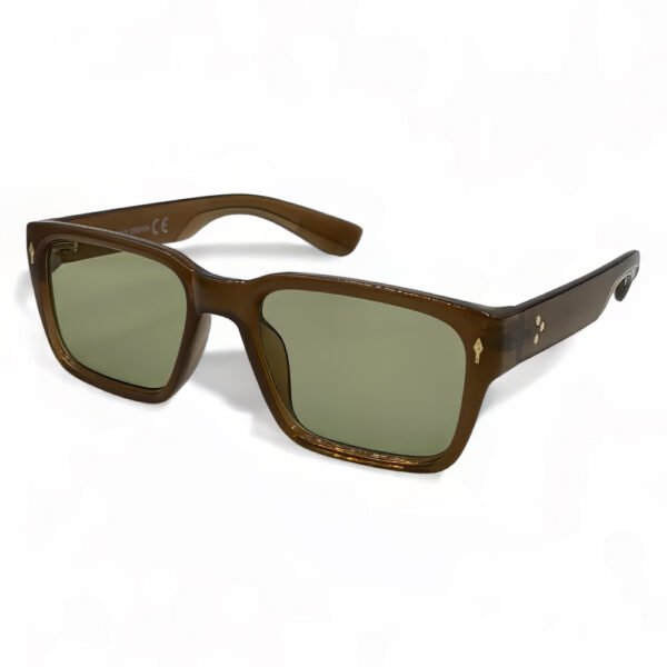 OPTOSQUAD Unisex Γυαλιά Ηλίου UV400 Τετράγωνο με Καφέ  Σκελετό και Πράσινο Φακό 65073