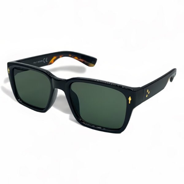 OPTOSQUAD Unisex Γυαλιά Ηλίου UV400 Τετράγωνο με Μαύρο  Σκελετό και Πράσινο Φακό 65075