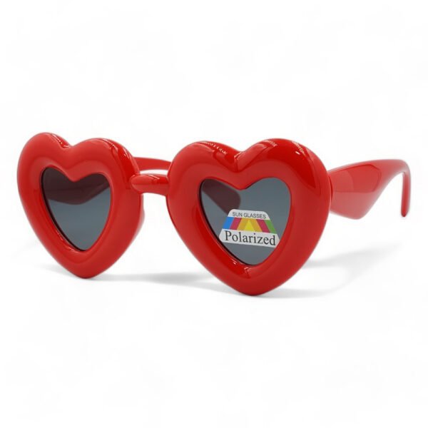 OPTOSQUAD Παιδικά Γυαλιά Ηλίου Polarized Καρδιά με Κόκκινο  Σκελετό και Μαύρο Φακό 7-1424