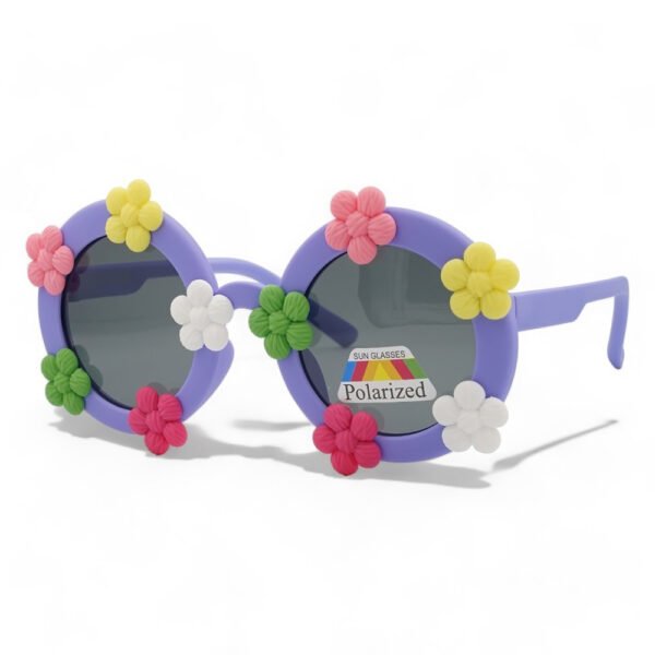 OPTOSQUAD Παιδικά Γυαλιά Ηλίου Polarized Στρογγυλό με Μωβ  Σκελετό και Μαύρο Φακό 8-1253