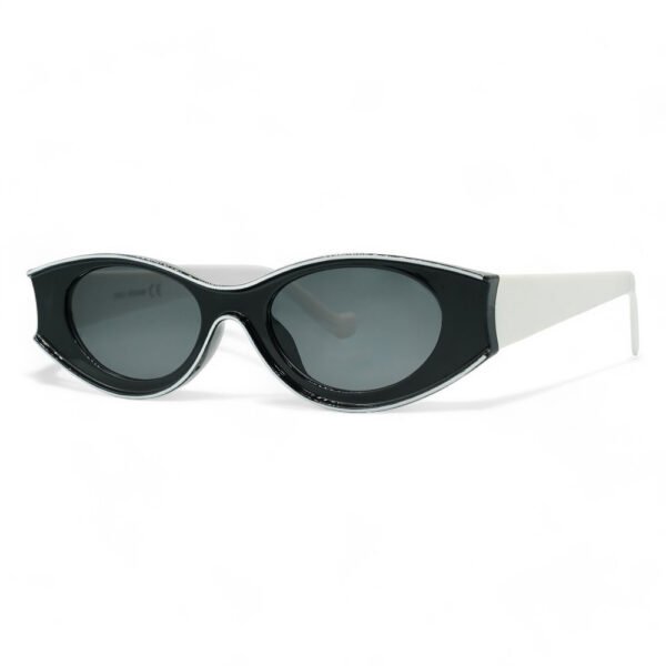 OPTOSQUAD Γυναικεία Γυαλιά Ηλίου UV400 Μακρόστενο με Λευκό  Σκελετό και Μαύρο Φακό 91011