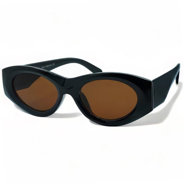 OPTOSQUAD Γυναικεία Γυαλιά Ηλίου UV400 Μακρόστενο με Μαύρο  Σκελετό και Καφέ Φακό F99211