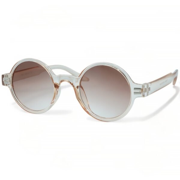 OPTOSQUAD Unisex Γυαλιά Ηλίου UV400 Στρογγυλό με Διάφανο  Σκελετό και Καφέ ντεγκραντέ Φακό F99241