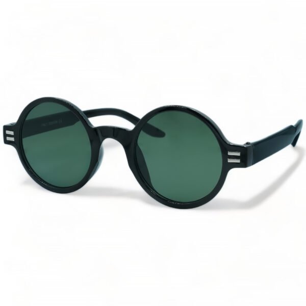 OPTOSQUAD Unisex Γυαλιά Ηλίου UV400 Στρογγυλό με Μαύρο  Σκελετό και Πράσινο Φακό F99245