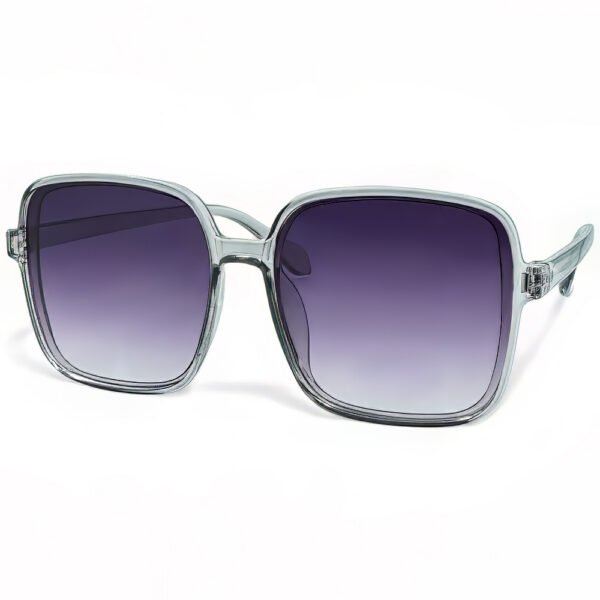 Γυναικεία Γυαλιά Ηλίου UV400 Τετράγωνο με Διάφανο Γκρι  Σκελετό και Μωβ ντεγκραντέ Φακό F99265