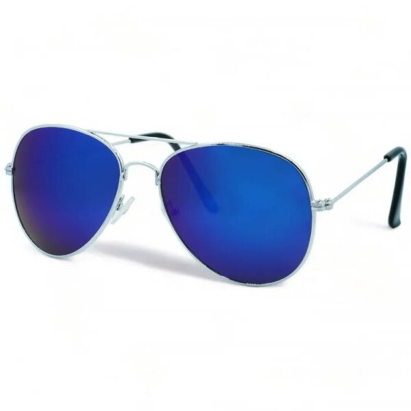 OPTOSQUAD Unisex Γυαλιά Ηλίου UV400 Οβάλ με Ασημί  Σκελετό και Μπλε ιριδίζον Φακό G3026L4