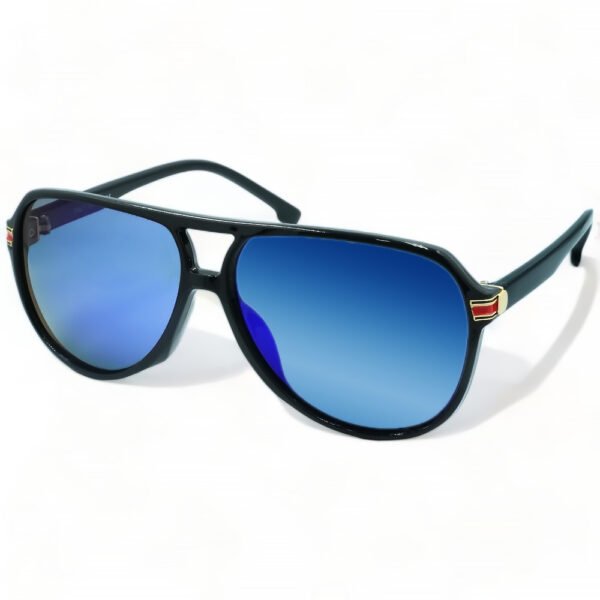 OPTOSQUAD Unisex Γυαλιά Ηλίου Polarized Οβάλ με Μαύρο Κοκκάλινο Σκελετό και Μπλε ιριδίζον Φακό PK8256160078
