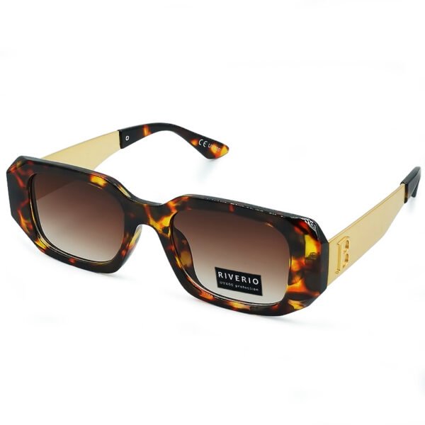 Riverio Γυναικεία Γυαλιά Ηλίου UV400 Μακρόστενο με Καφέ Ταρταρούγα Κοκκάλινο Σκελετό και Καφέ ντεγκραντέ Φακό RV42141