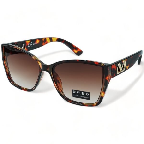 Riverio Γυναικεία Γυαλιά Ηλίου UV400 Μάτι Γάτας με Καφέ Ταρταρούγα Κοκκάλινο Σκελετό και Καφέ ντεγκραντέ Φακό RV42252