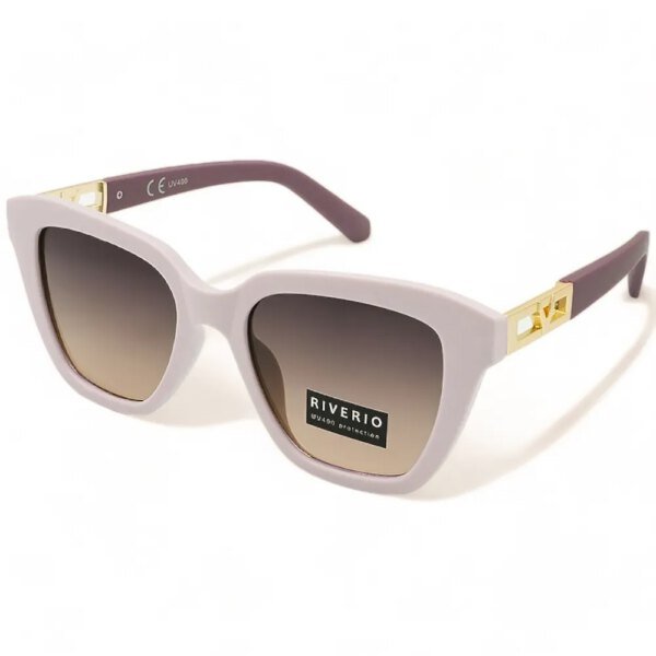 Riverio Γυναικεία Γυαλιά Ηλίου UV400 Τετράγωνα με Μωβ Κοκκάλινο Σκελετό και Μωβ ντεγκραντέ Φακό RV42263