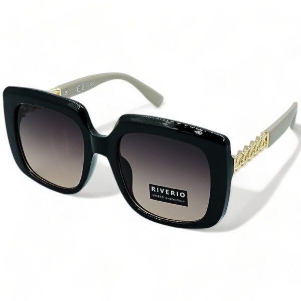 Riverio Γυναικεία Γυαλιά Ηλίου UV400 Τετράγωνα με Γκρι Κοκκάλινο Σκελετό και Καφέ ντεγκραντέ Φακό RV42296