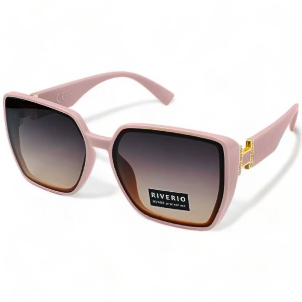 Riverio Γυναικεία Γυαλιά Ηλίου UV400 Τετράγωνα με Dusty Pink Κοκκάλινο Σκελετό και Καφέ ντεγκραντέ Φακό RV42472