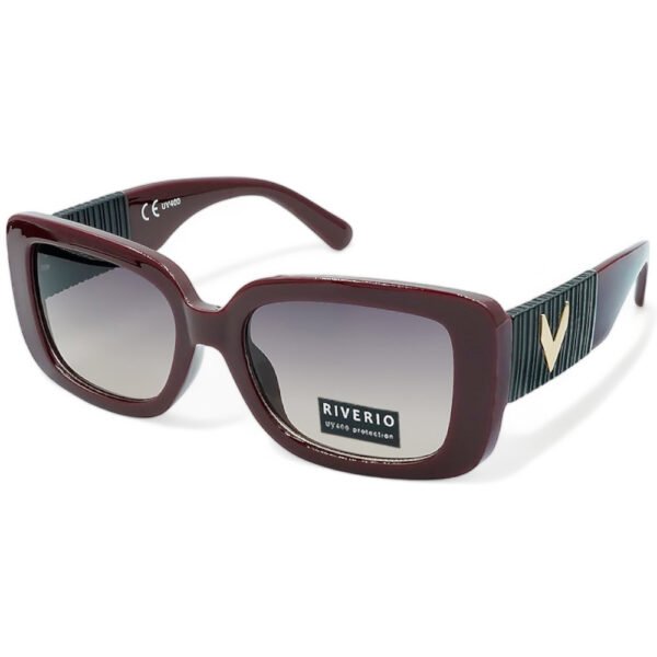 Riverio Γυναικεία Γυαλιά Ηλίου UV400 Τετράγωνα με Μπορντό Κοκκάλινο Σκελετό και Μπορντό ντεγκραντέ Φακό RV42501