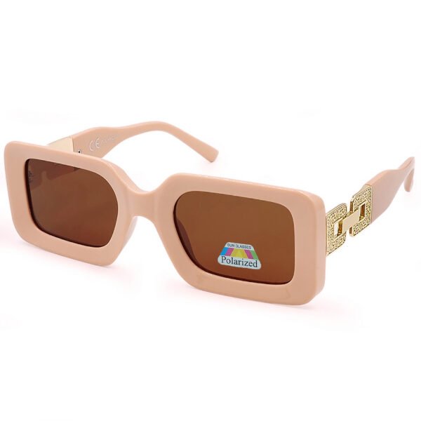 Riverio Γυναικεία Γυαλιά Ηλίου Polarized Μακρόστενο με Nude Κοκκάλινο Σκελετό και Καφέ Φακό RV6042102