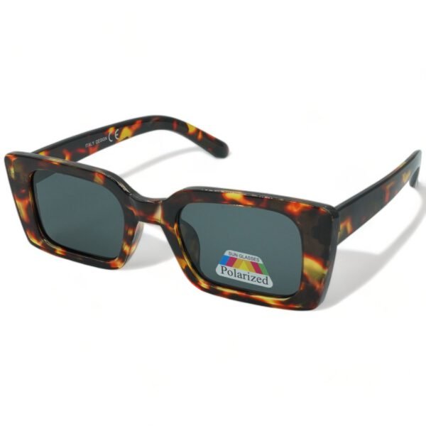 OPTOSQUAD Γυναικεία Γυαλιά Ηλίου Polarized Μακρόστενο με Καφέ Ταρταρούγα Κοκκάλινο Σκελετό και Μαύρο Φακό ZFW601053