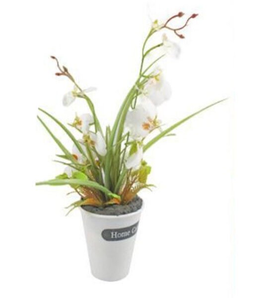 Τεχνητό Φυτό Γλάστρα 8.5x38cm Λευκό