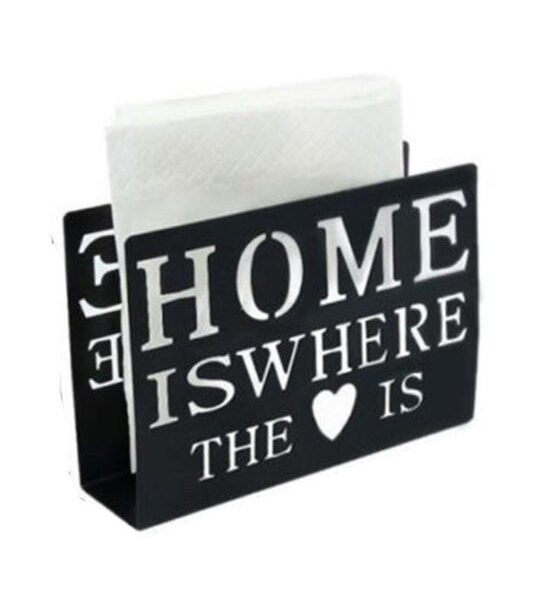 Χαρτοπετσετοθήκη Μεταλλική Μαύρη 15x4x10cm SDS-21780