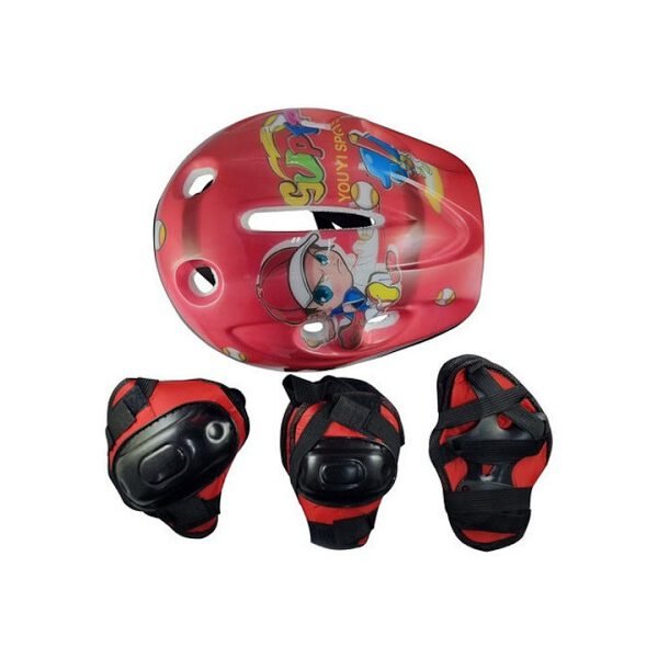 Παιδικό Σετ Προστατευτικών Set Helmet για Ποδήλατο,Πατίνια,Skateboard. Κοκκινο-98562