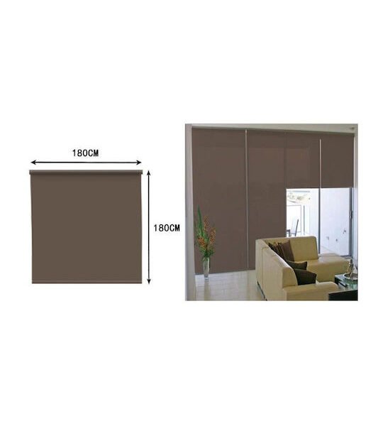 Στόρι Σκίασης Υφασμάτινο σε Καφέ Χρώμα Π180xΥ180εκ. 106371