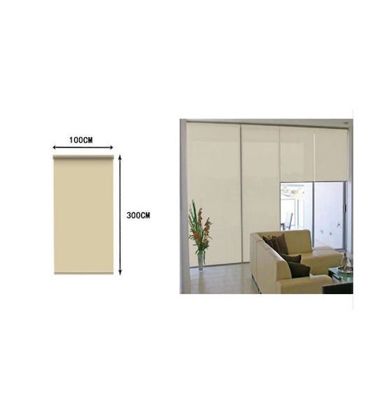 Υφασμάτινο Στόρι Σκίασης Μερικής Συσκότισης 100x300cm Μπεζ SDS-15316