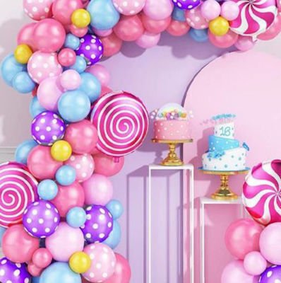 Σετ Μπαλόνια Γιρλάντα Διακοσμητικά Πάρτυ Πολύχρωμα 99 τεμάχια ForHome 923140 - For Home