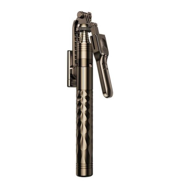 Techsuit - Selfie Stick - Compact Tripod Mount with Bluetooth Remote Control, 360, Foldable, 175cm - Black - (K28)