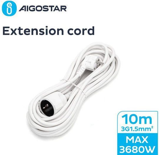 Μπαλαντέζα 3x1.5mm Προέκταση Καλωδίου με Μήκος 10m Aigostar Λευκό-110350