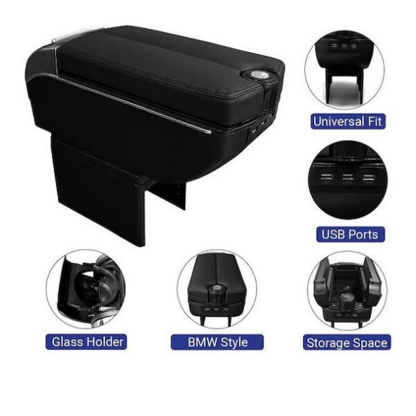 Τεμπέλης Αυτοκινήτου Universal σε Μαύρο Χρώμα KLN-333617