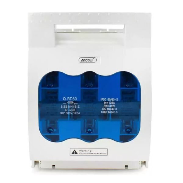 Διακόπτης Απομόνωσης Κυκλώματος 125A DC1000V DC-20B Andowl Q-RD80 – Λευκό