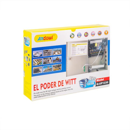 Πίνακας Τροφοδοσίας 12V/30A Andowl Q-UP1230