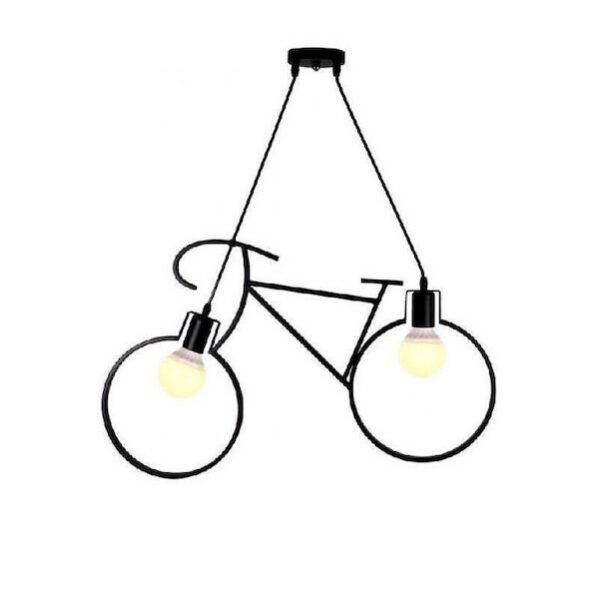 Universo Κρεμαστό Φωτιστικό Δίφωτο για Ντουί E27 Μαύρο A10-N