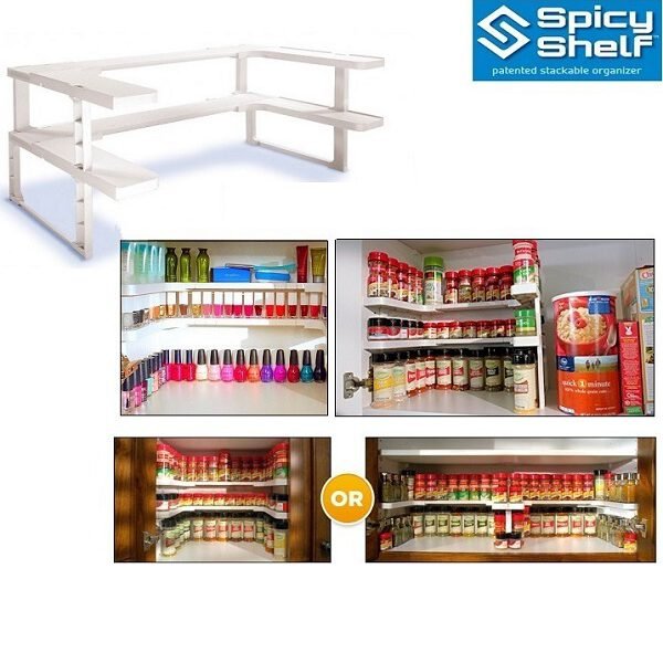 Πλαστική Επεκτεινόμενη Βάση, Οργανωτής για Μπαχαρικά, Καλλυντικά και Φάρμακα, Spicy Shelf - Aria Trade-5907451306895