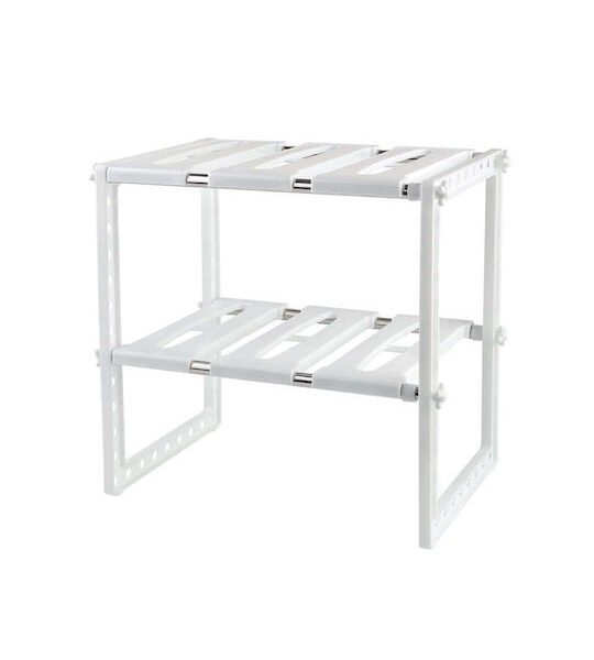 Hfxq Βάση Οργάνωσης Κουζίνας Διόροφη 50-70cm Pool Space Arrangement Frame Kitchen Shelf Rack 97849-6