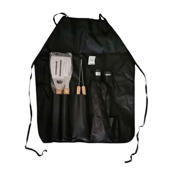 fixedratio_20250526120309_set_mparmpekiou_anoxeidoto_atsali_podia_6tmch_jgx_14 Σετ μπάρμπεκιου από ανοξείδωτο ατσάλι με ποδιά 6τμχ JGX-14