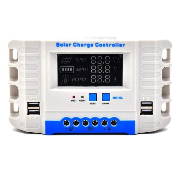 Ρυθμιστής Φόρτισης 40A 12/24V LCD MG-43L PWM – Γκρι