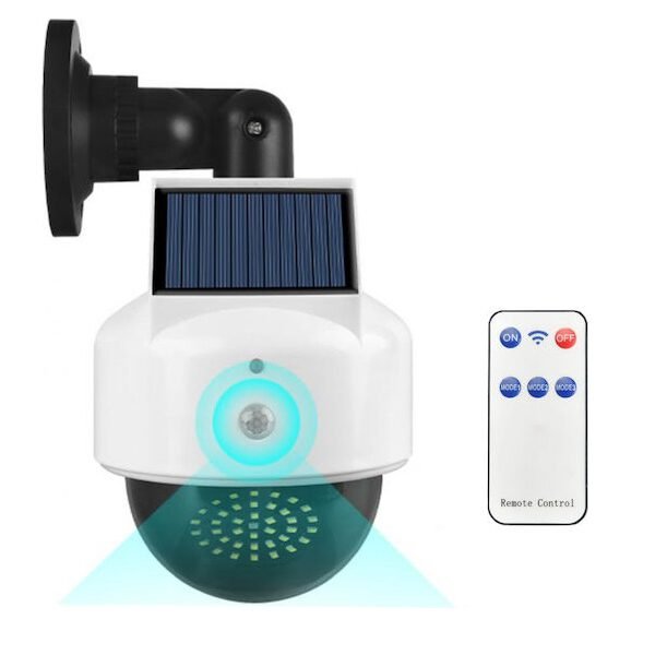 Επιτοίχιο Ηλιακό Φωτιστικό Ψυχρό Λευκό 6000K με Αισθητήρα Κίνησης, Φωτοκύτταρο και Τηλεχειριστήριο IP65 102092