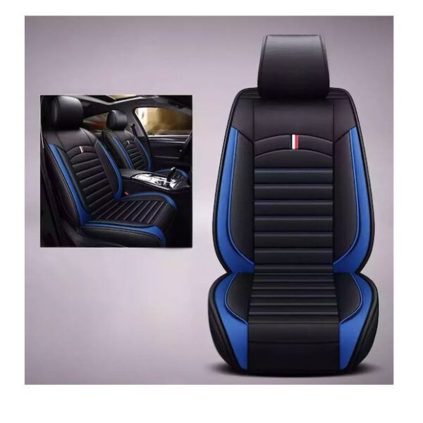 PerVoi Αδιάβροχα Σετ Καλύμματα Αυτοκινήτου 11τμχ Δερματίνη Μαύρο / Μπλε 000.230.16029